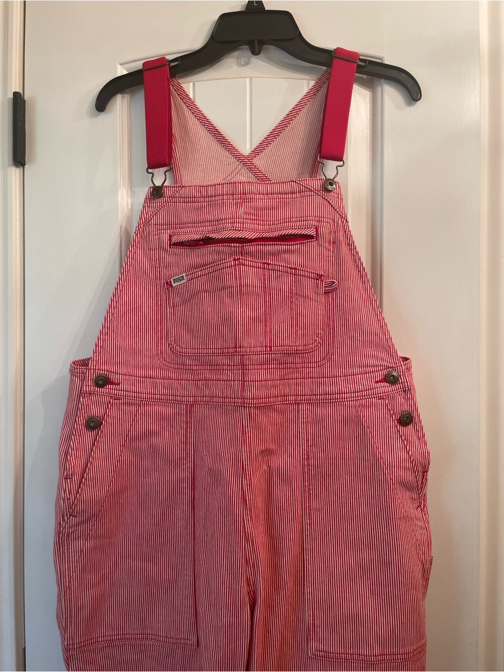 Duluth Rootstock red overalls, size M x 33
